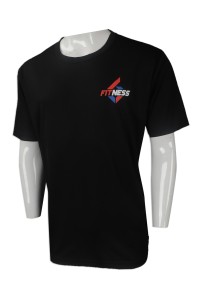 T855 網上下單團體運動T恤 大量訂做運動T恤款式 香港 泰拳健身俱樂部運動T恤專營店   黑色
